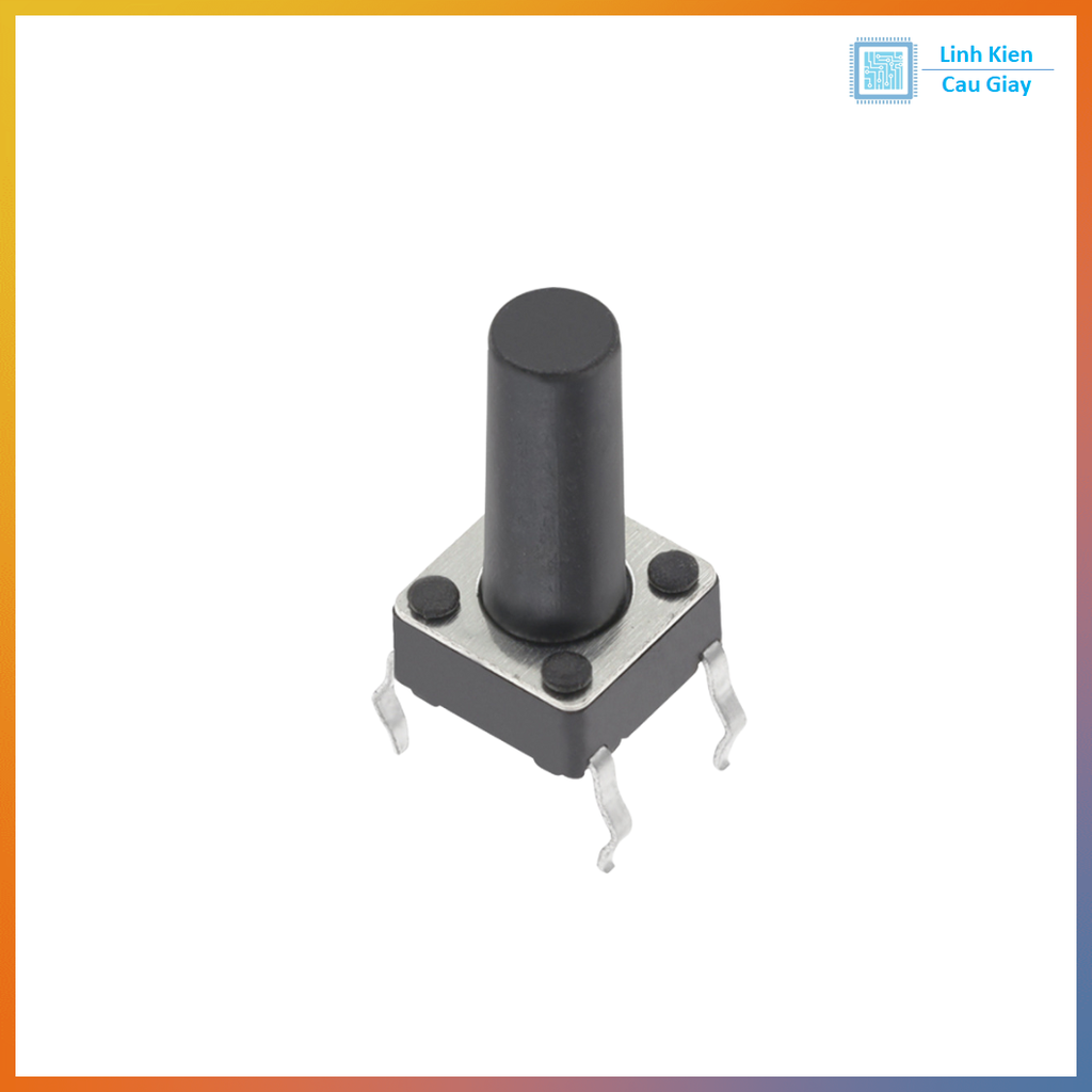 Nút nhấn 4 chân 6×6 – chân cắm – độ cao 5/10/12/20mm  (SL 10c)