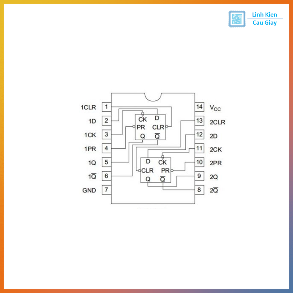 IC SN74LS47N Chân Cắm DIP-16 – IC Giải Mã BCD Sang LED 7 Đoạn Anode Chung