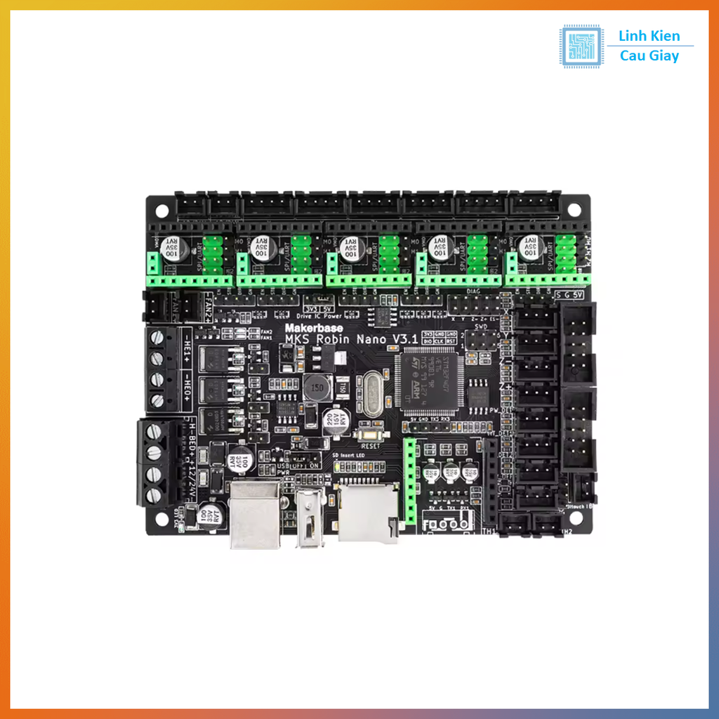 Combo bo mạch điều khiển máy in 3D MKS Robin Nano V3.1+ Màn hình TS35