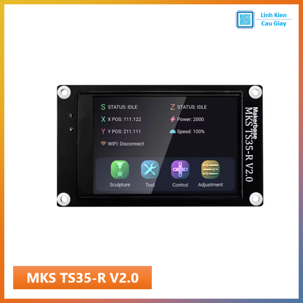 Màn hình LCD 3.5 inch MKS DLC32 V2.0 cho máy CNC GRBL