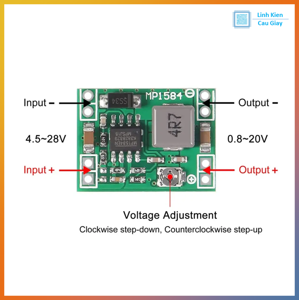 Module Hạ Áp Mini MP1584EN DC-DC 3A ADJ