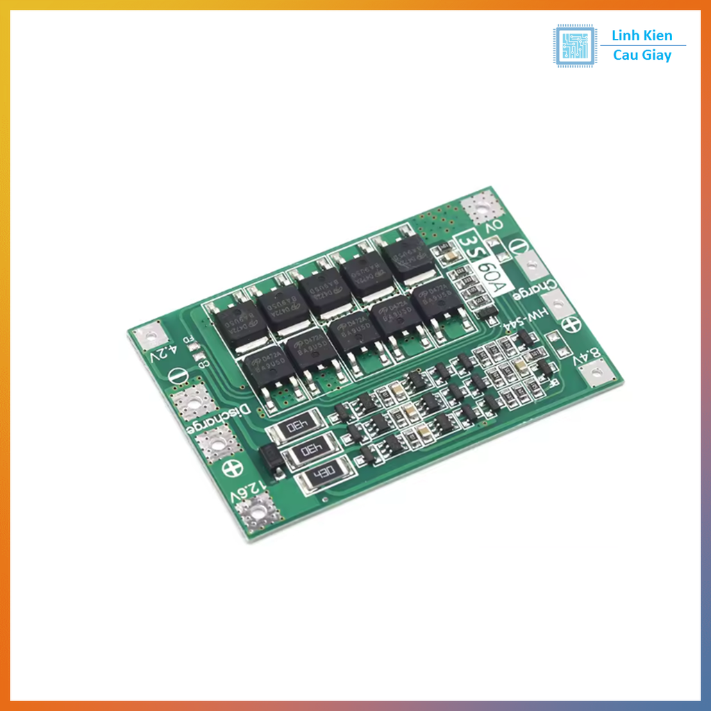 Mạch sạc và bảo vệ pin 3 Cell 60A lithium 18650