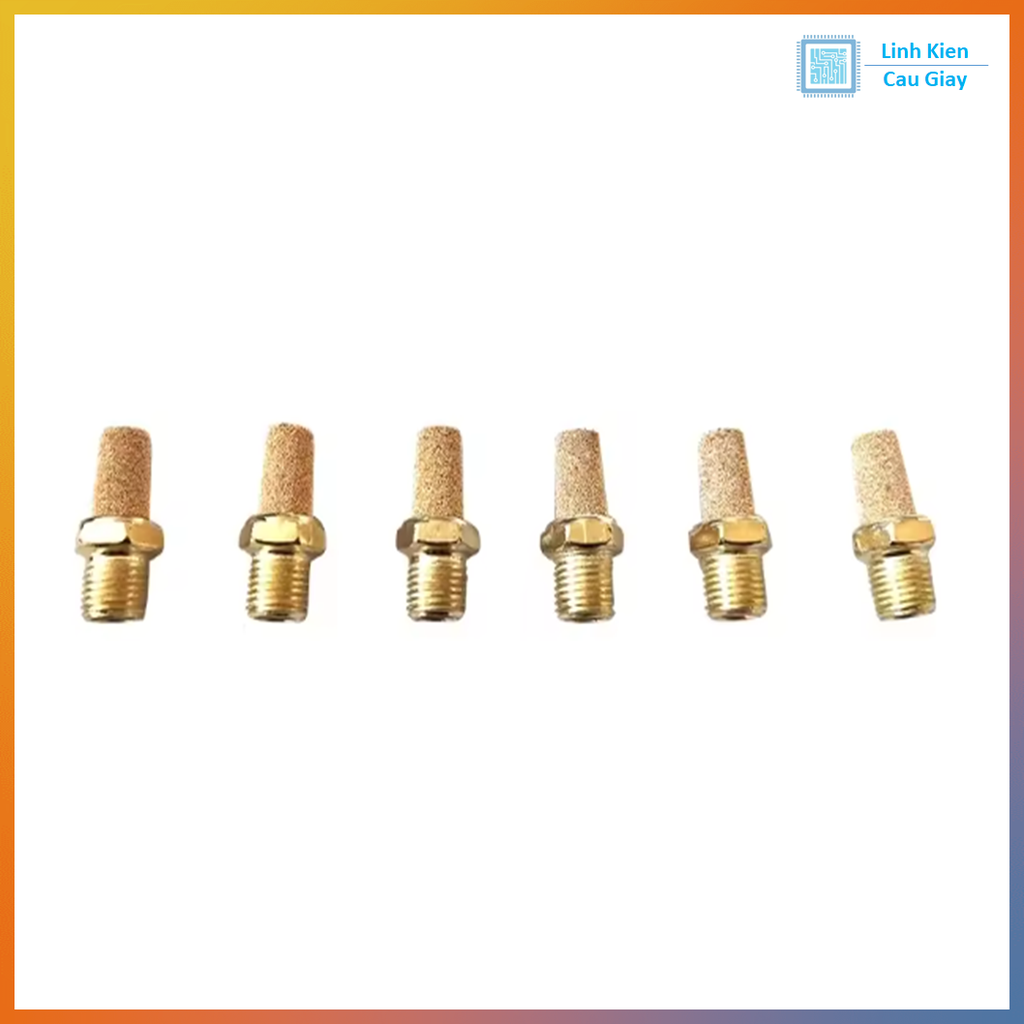 Giảm thanh khí nén bằng đồng, giảm âm khí nén chống ồn chống bụi bẩn vào van điện từ khí nén