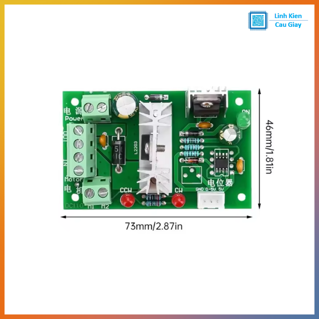 Module điều khiển tốc độ, chiều quay động cơ PWM CCM6N 12V đến 30v DC