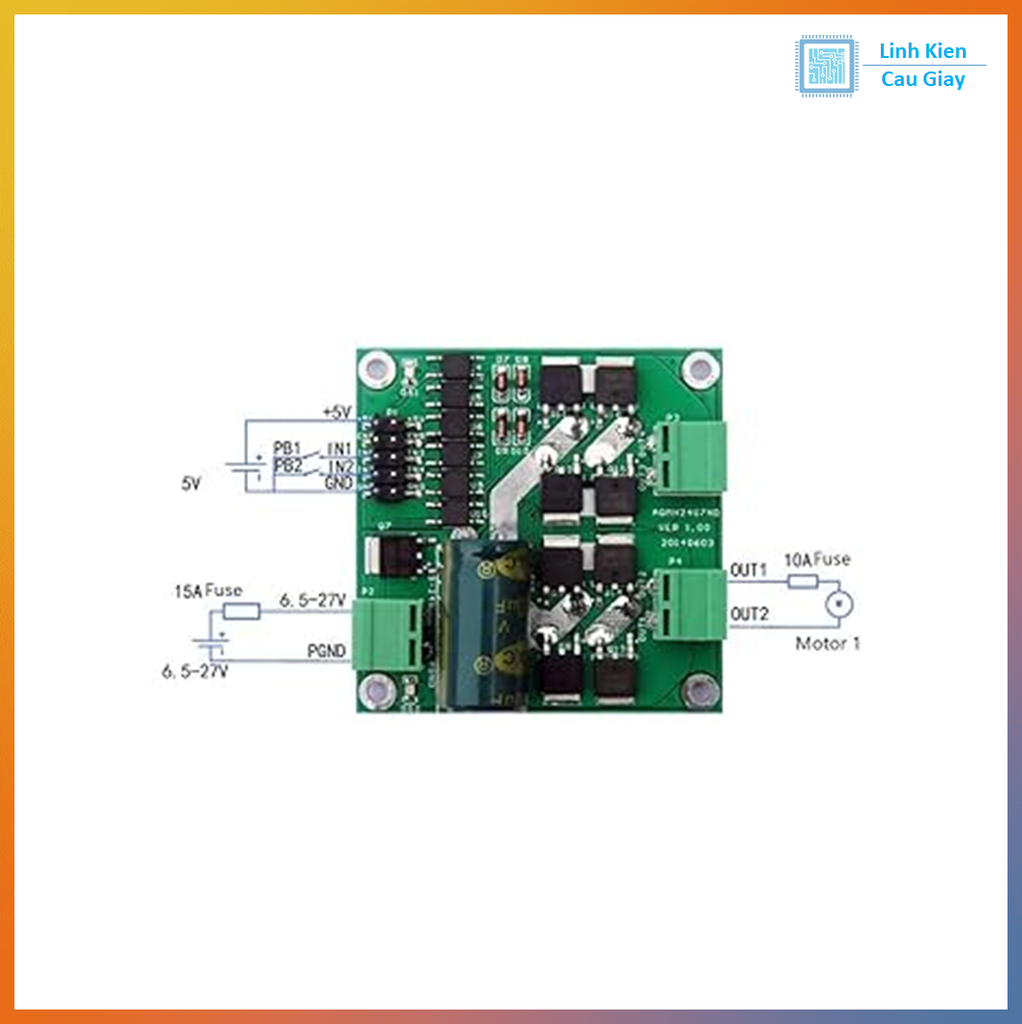 Module Cầu H 160W X 2 Cầu 24v 7A