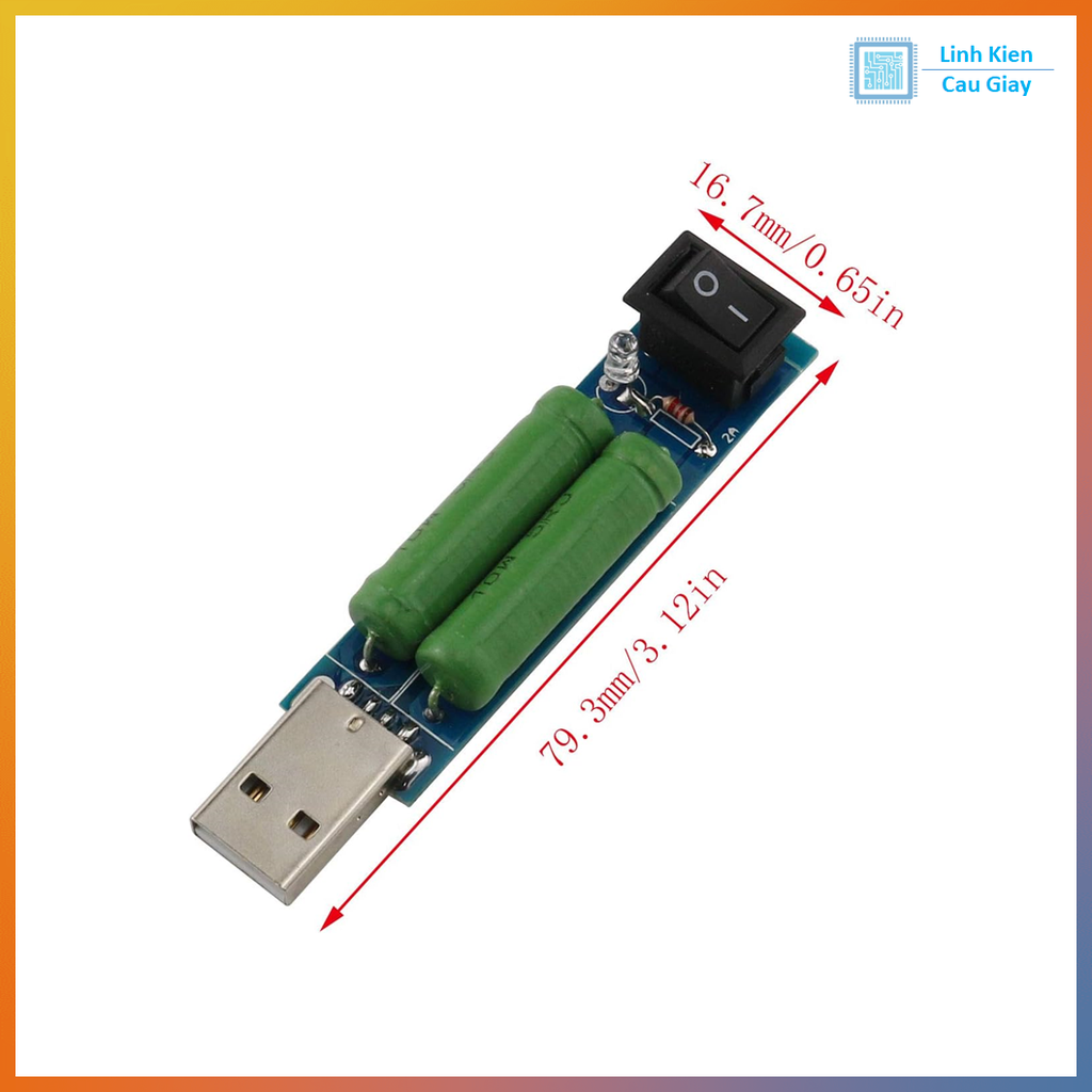 Điện trở tải USB 1A/2A ( giả tải )