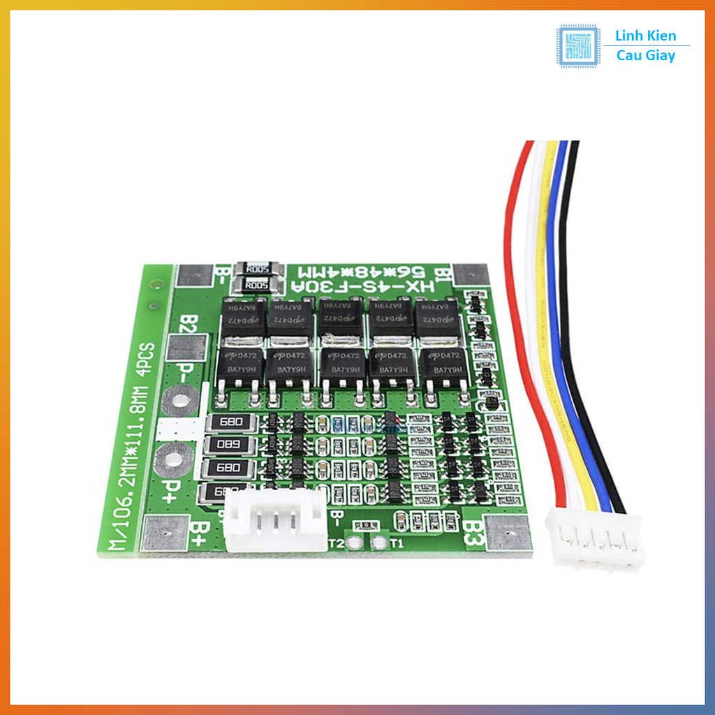 MẠCH SẠC CÂN BẰNG VÀ BẢO VỆ PIN 4 CELL 18650 30A