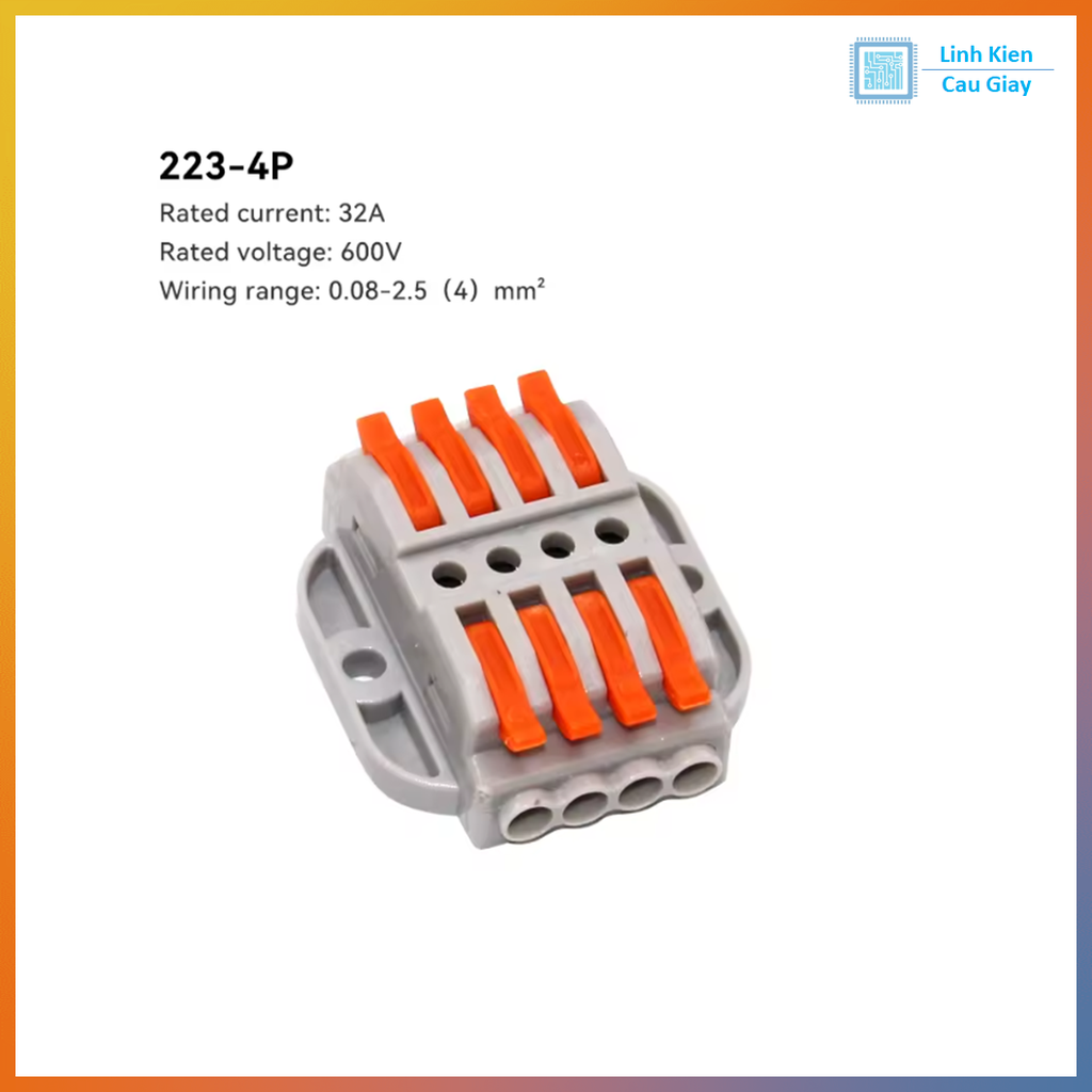 Jack Nối Dây 4 Chân SPL-4 có tai bắt ốc