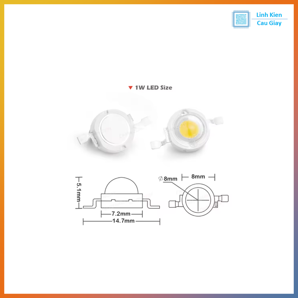 LED LUXEON 1W CÁC MÀU