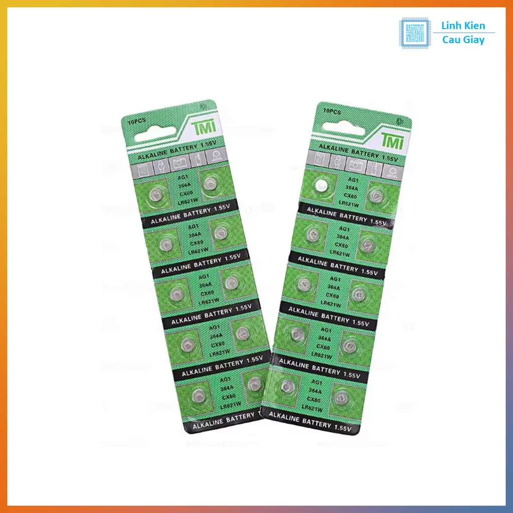 Pin LR621 (AG1) loại vỉ (1 viên)