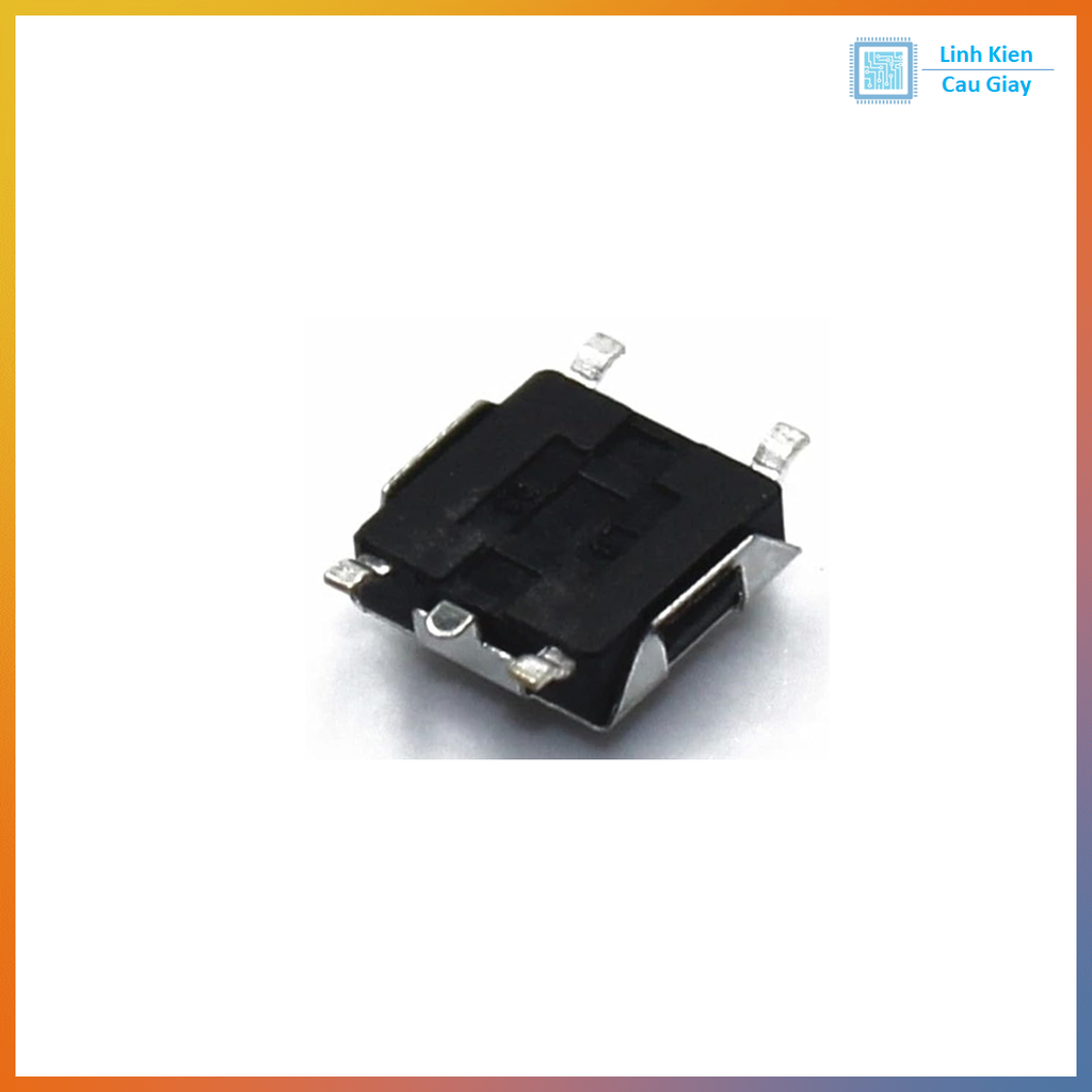 Nút nhấn SMD phẳng đỏ 5 chân 6x6x3.1mm