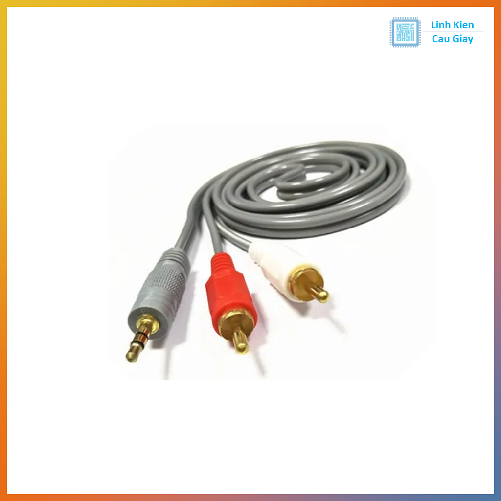 Dây Audio 3.5mm ra 2 đầu RCA (Hoa sen) AV116 lõi đồng xịn