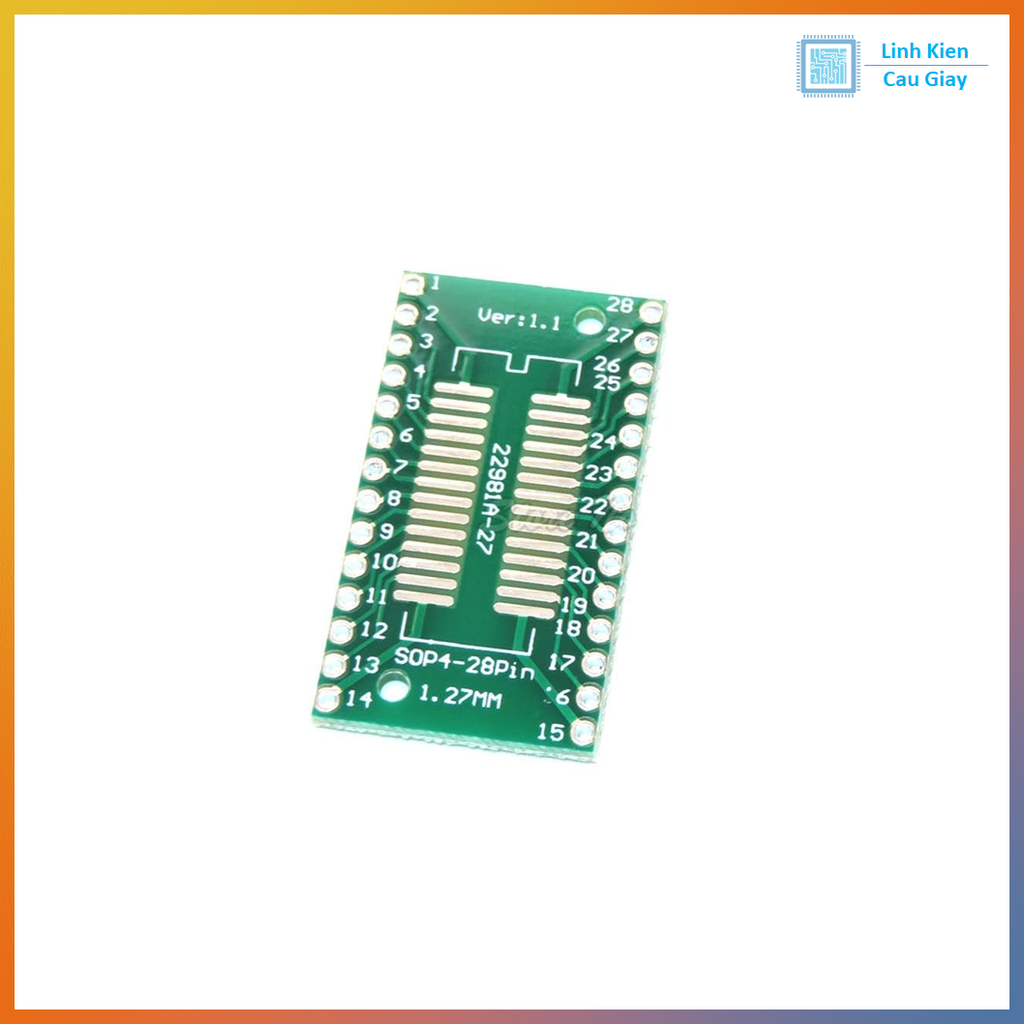 PCB Chuyển Đổi SOP16, SOP28, QPF32 sang chân cắm DIP