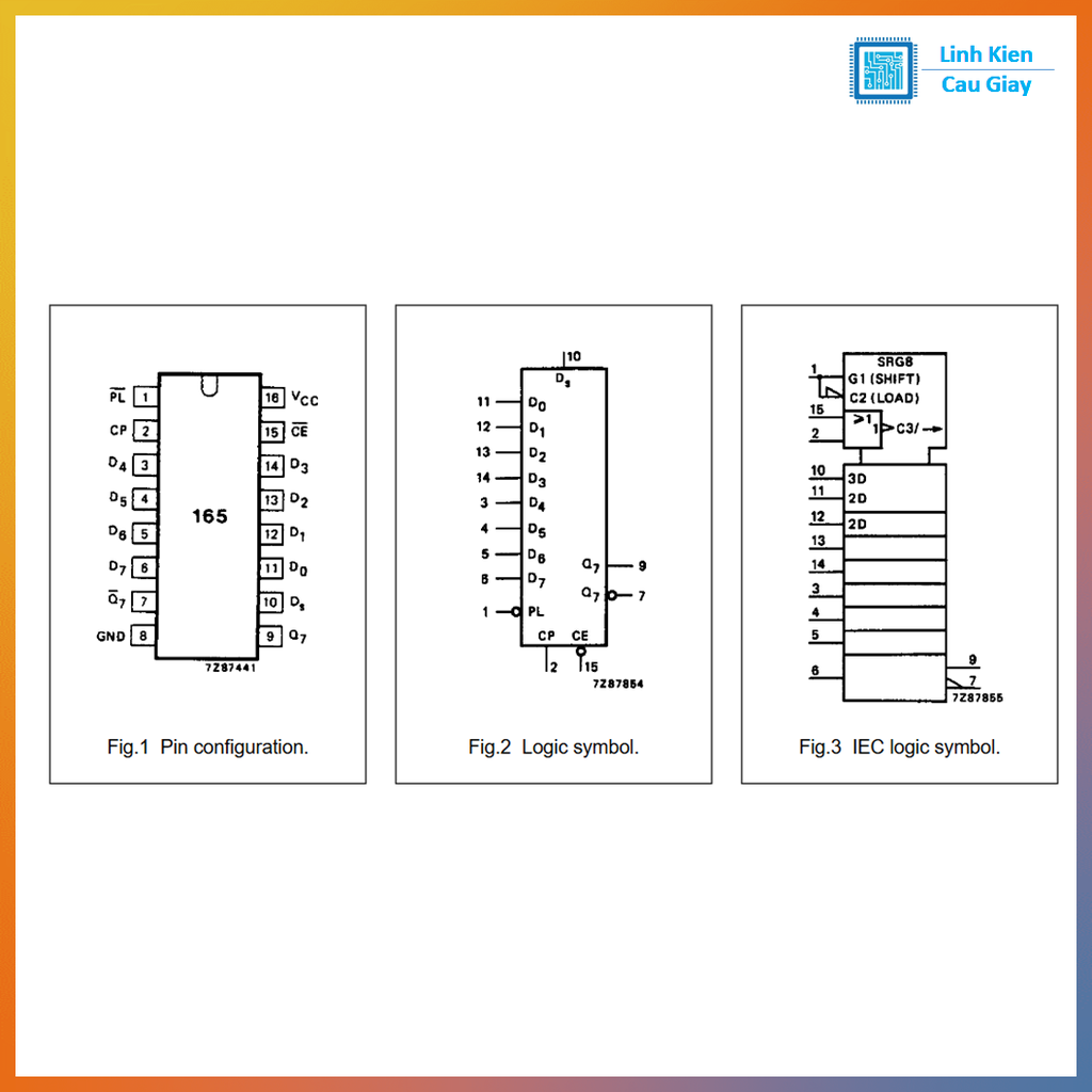Linh kiện IC 74HC165 Chân cắm DIP14