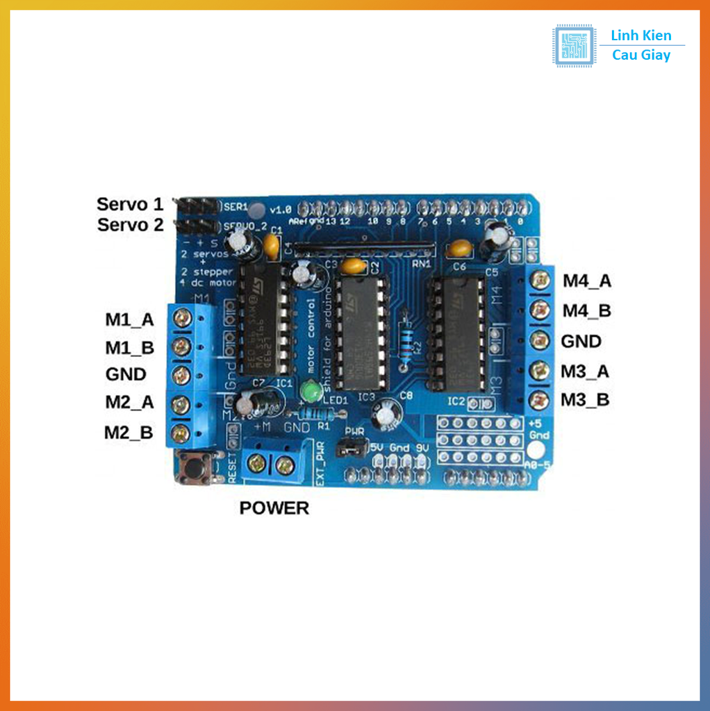 Mạch điều khiển động cơ L293D Motor Driver