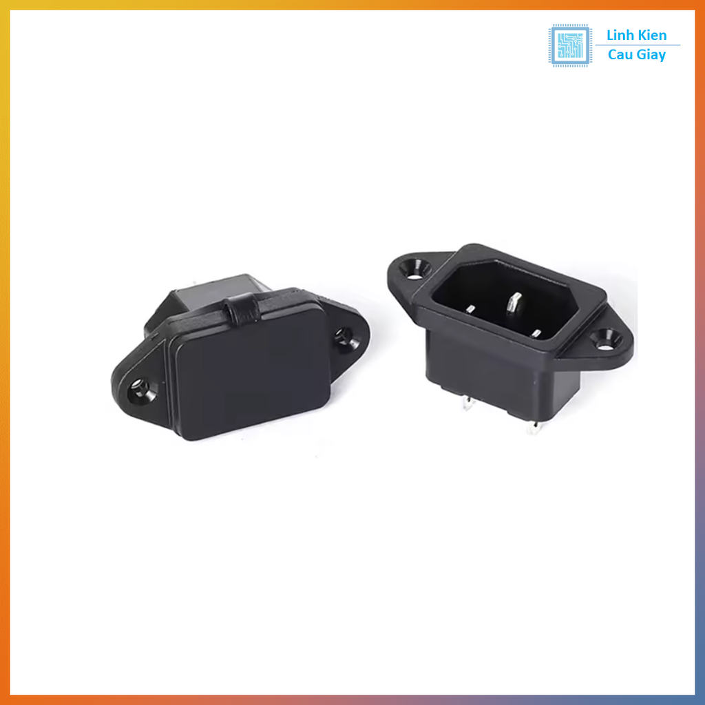 Ổ cắm nguồn AC-14 3 chân 250V 10A