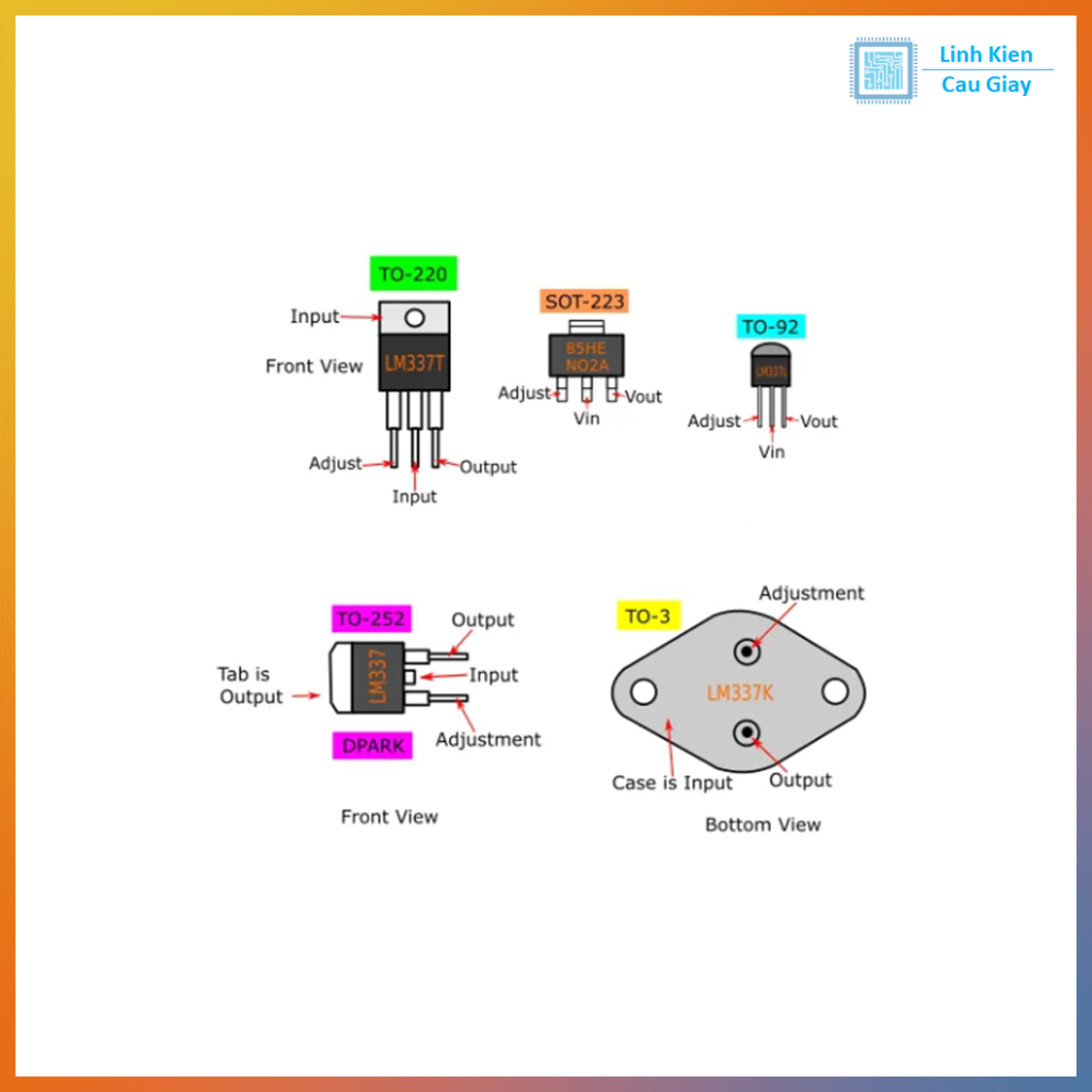 Linh kiện LM337 SMD SOT-23