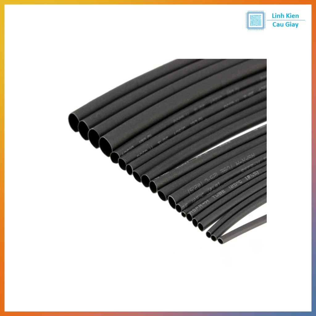 Ống co nhiệt Kích thước từ 1-20mm (Giá 1m/Màu Đen)