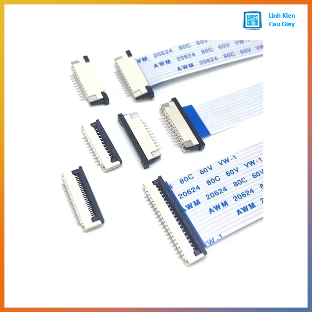 Cáp FFC/FPC 0.5mm Dài 300mm (Cáp thuận AA)