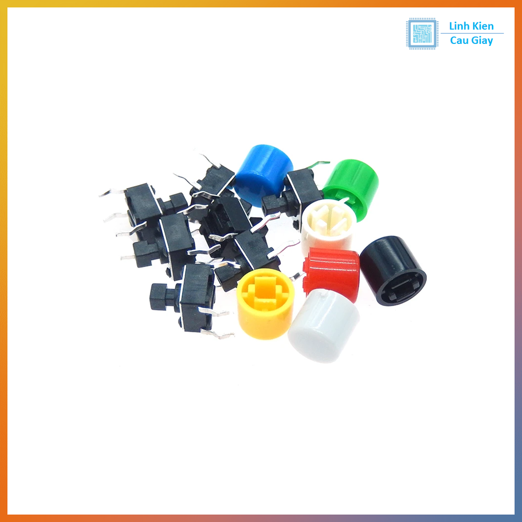 Vỏ nút nhấn 4 chân 6X6 A56 Màu Đỏ