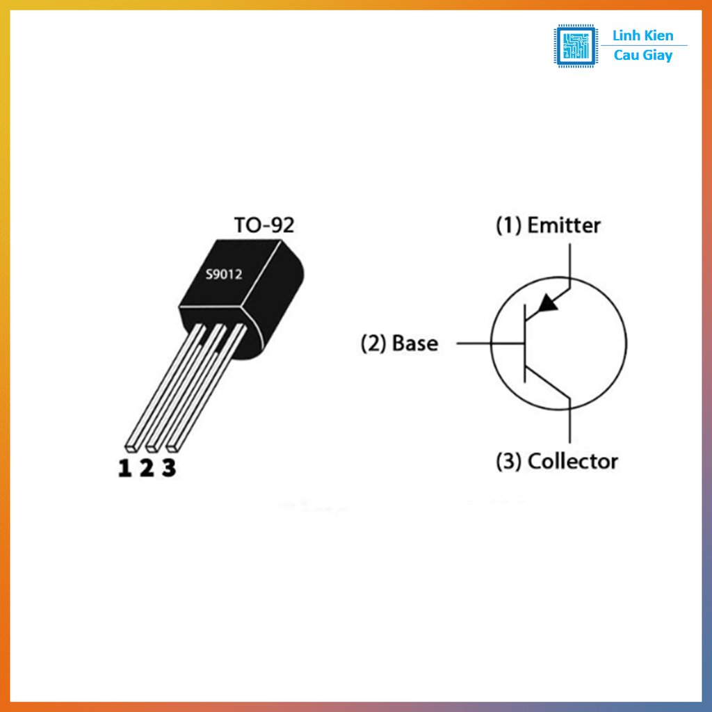 Linh kiện transistor S9012 PNP chân cắm TO-92 (Sl: 10c)