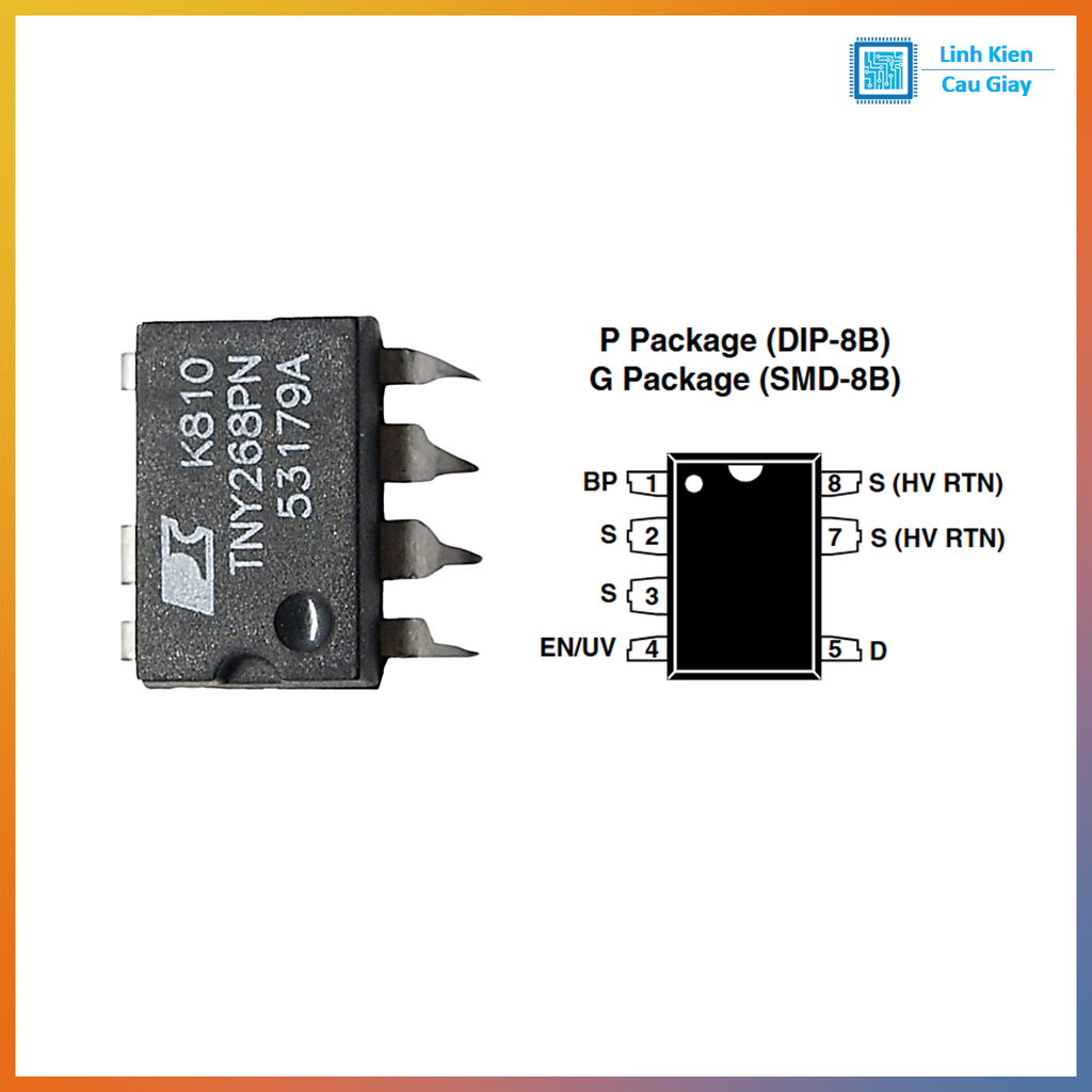 Linh kiện IC Nguồn TNY268PN chân cắm