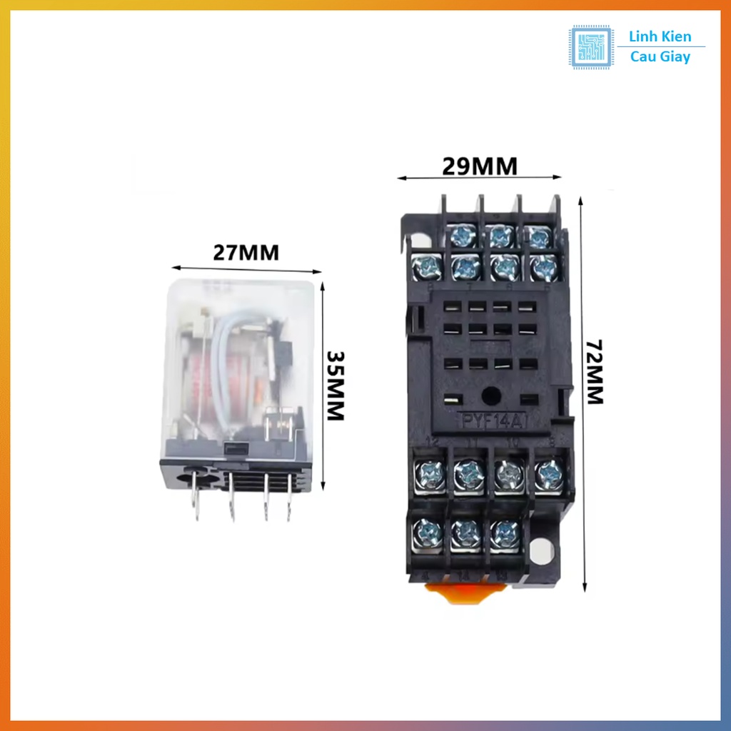 Relay trung gian HH54PL 14 chân