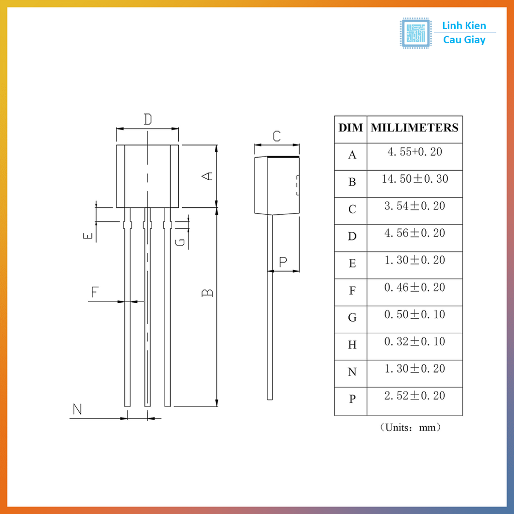 Linh kiện Triac MAC97A6 Chân cắm TO92 (SL: 5 chiếc)