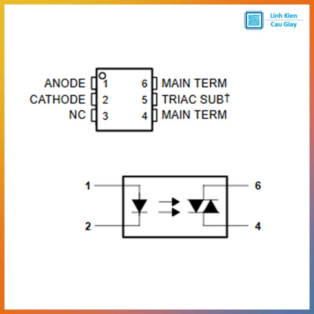 Linh kiện MOC3021 Chân cắm DIP6