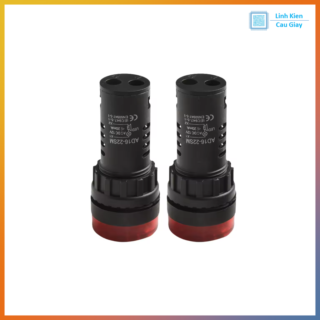 Đèn báo có còi phi 22mm AD16-22SM Màu đỏ