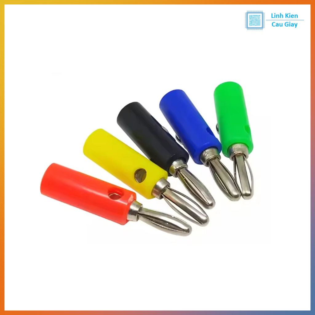 Jack bắp chuối 4mm đực, cái đủ màu