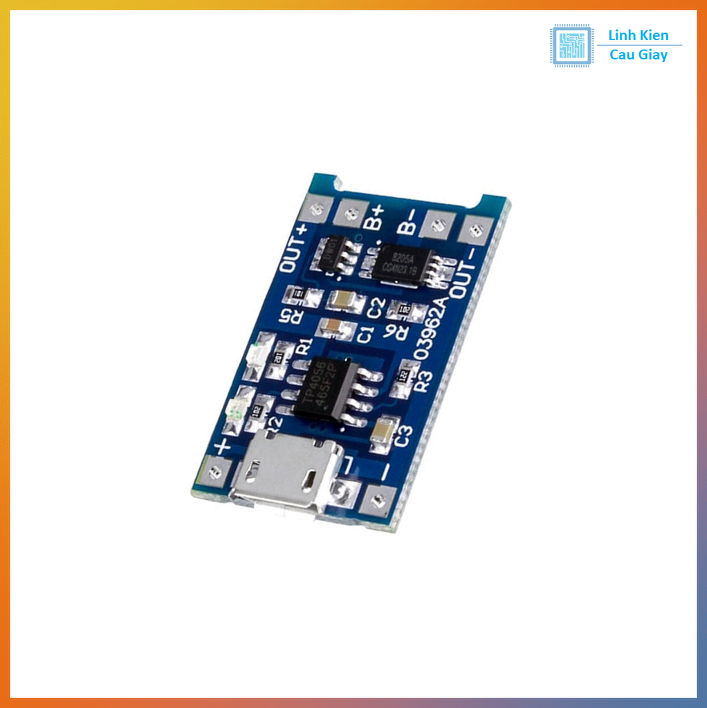 Mạch Sạc Pin 1 Cell 18650 Có Bảo Vệ TP4056 1A MicroUSB