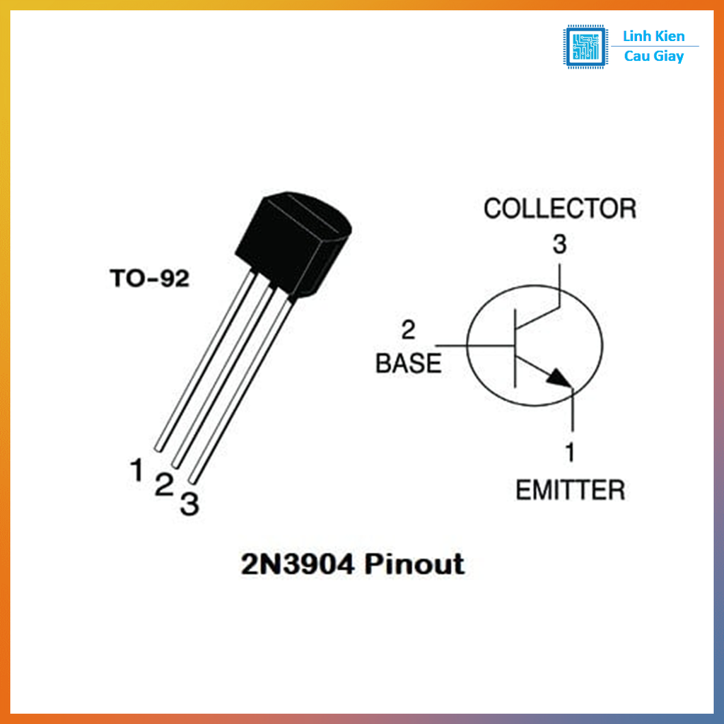 Linh kiện 2N3904 NPN DIP TO-92 (Gói 10c)