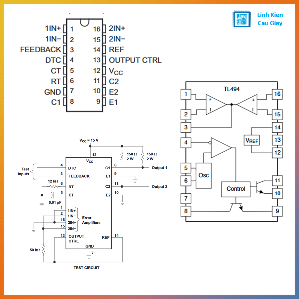 Linh kiện TL494C SOP-16