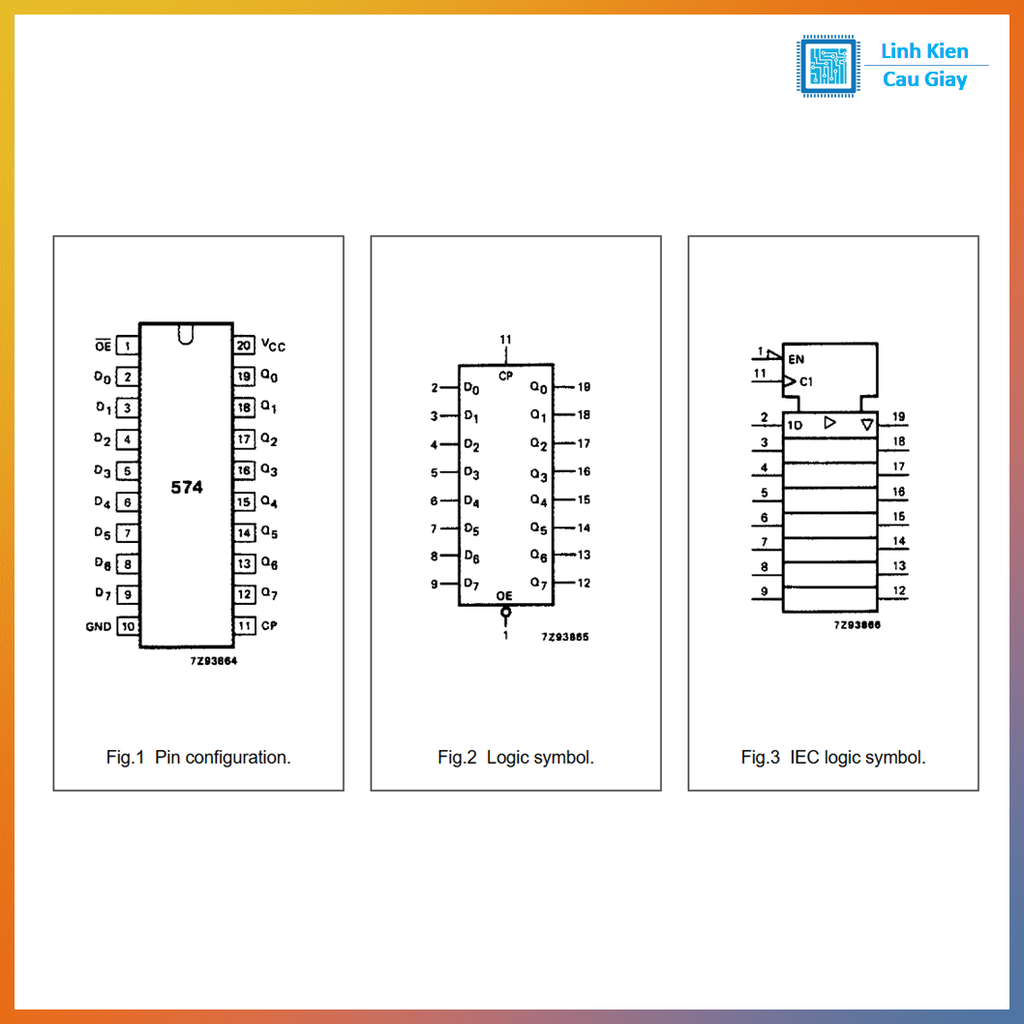 Linh kiện IC 74HC574 chân dán SOP20 7.2mm