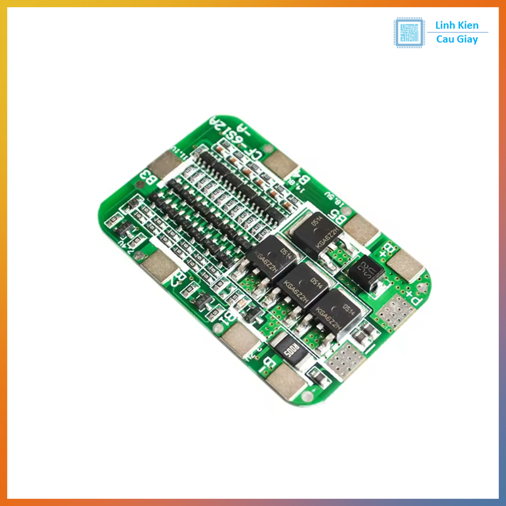 Mạch sạc và bảo vệ pin 6 Cell 15A lithium 18650