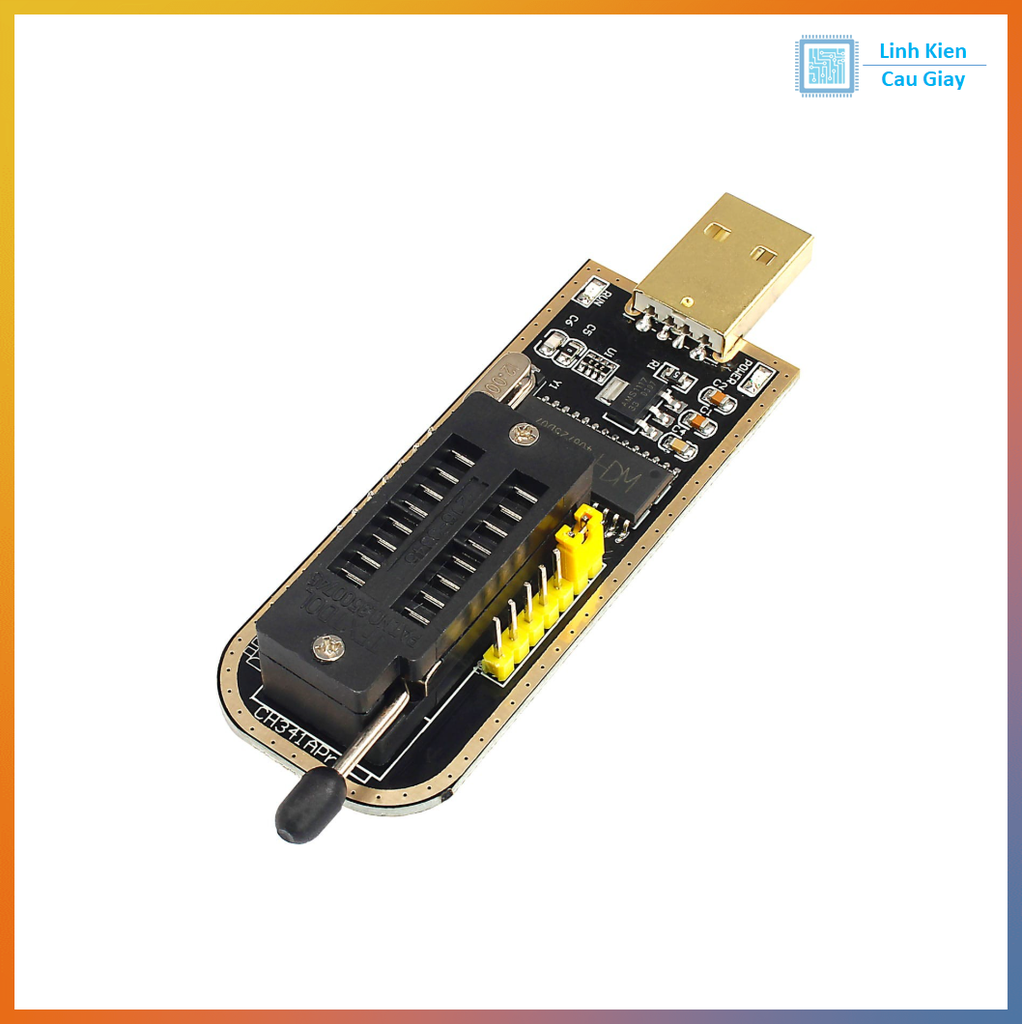 Mạch Nạp CH341A USB – Lập Trình EEPROM 24xx & SPI Flash 25xx, Hỗ Trợ SOP8 Clip, Tương Thích Windows/Linux