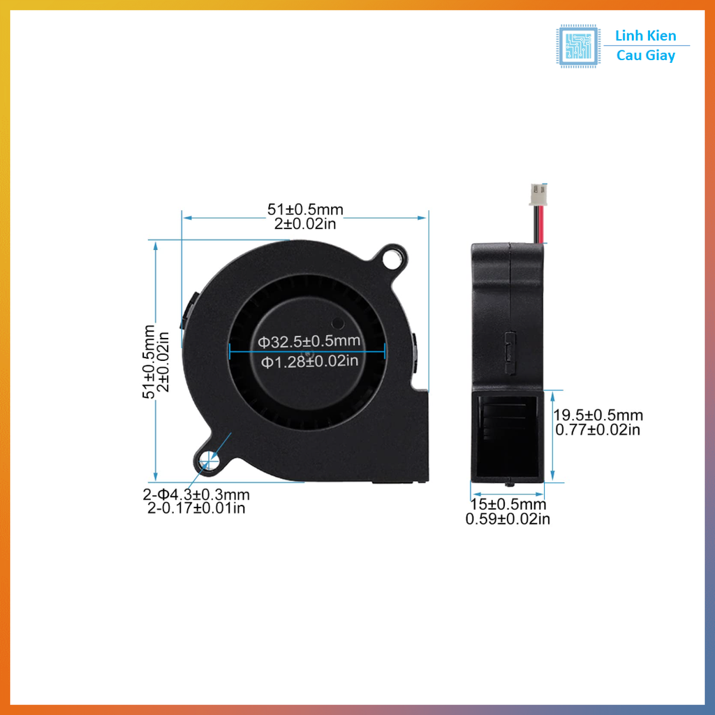 Quạt hút con sò 5015