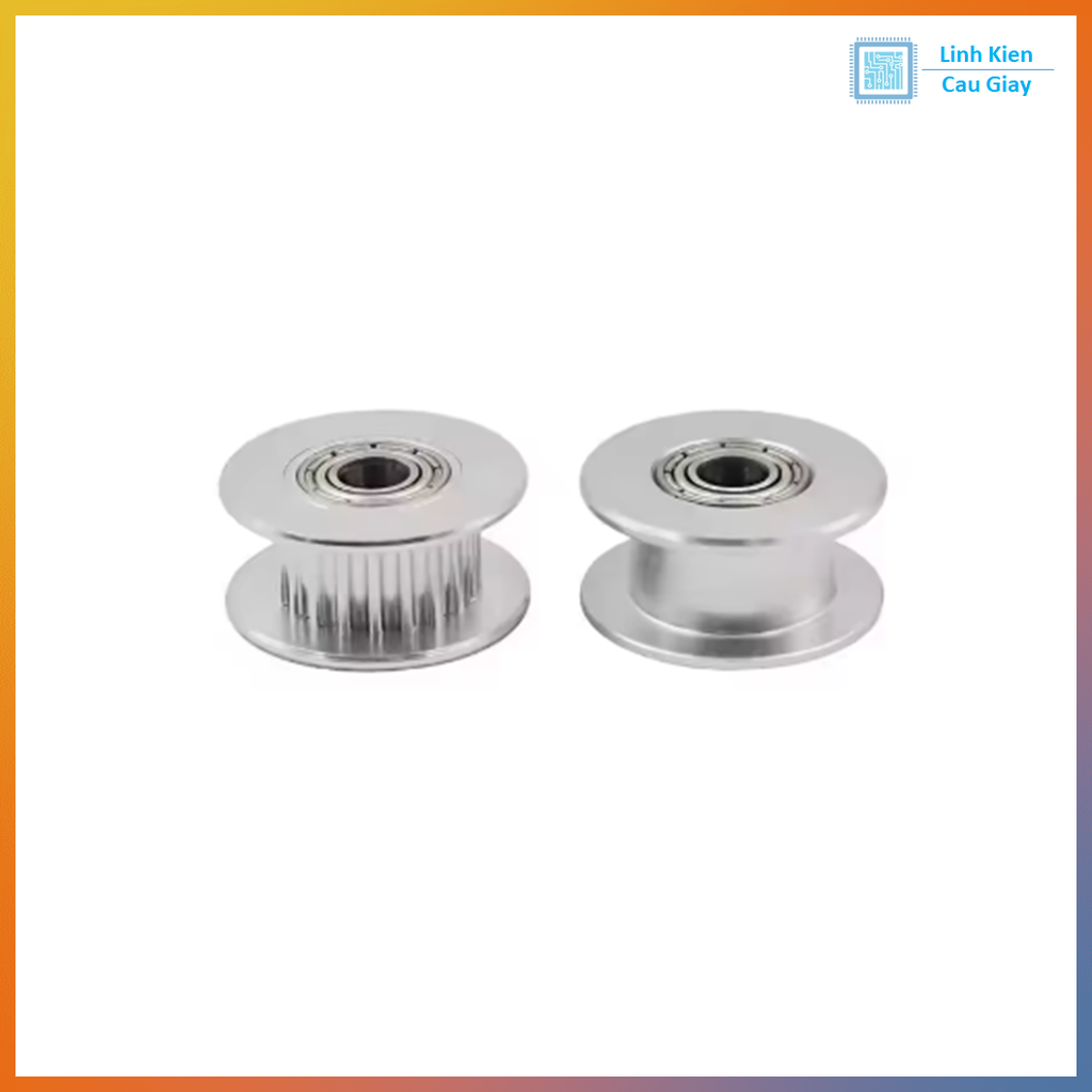 Puly căng đai GT2 loại trơn (Phi 20 răng) Rộng 10mm Trục 5mm