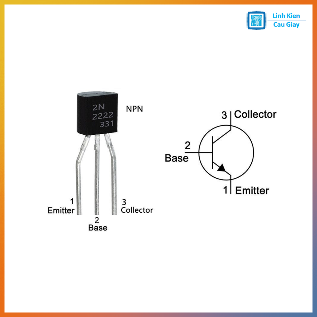 Linh kiện 2N2222 NPN DIP TO-92 (Gói 10c)