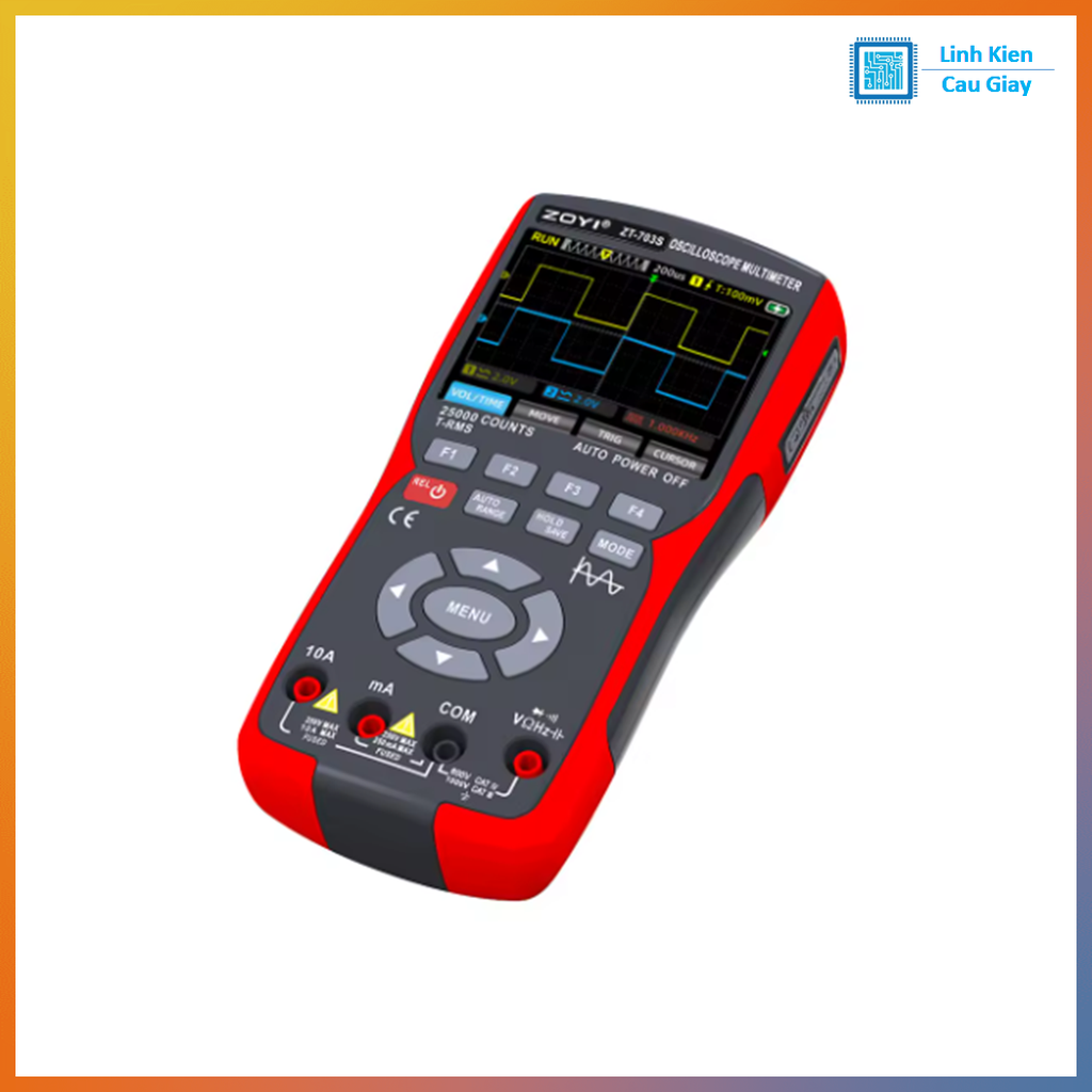 Máy hiện sóng cầm tay Oscilloscope ZOYI ZT-703S 3 trong 1 kênh đôi 50MHz