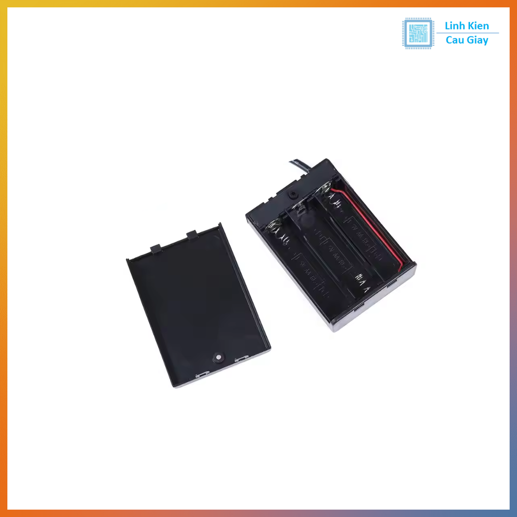 Hộp Đế 3 Pin AAA có lắp và công tắc