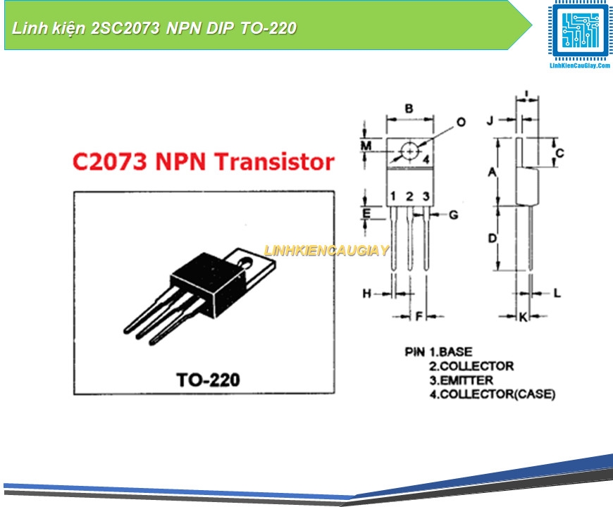 Linh kiện 2SC2073 NPN DIP TO-220