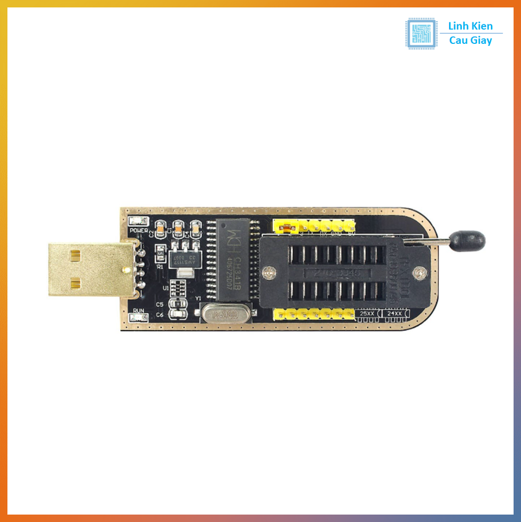 Mạch Nạp CH341A USB – Lập Trình EEPROM 24xx & SPI Flash 25xx, Hỗ Trợ SOP8 Clip, Tương Thích Windows/Linux