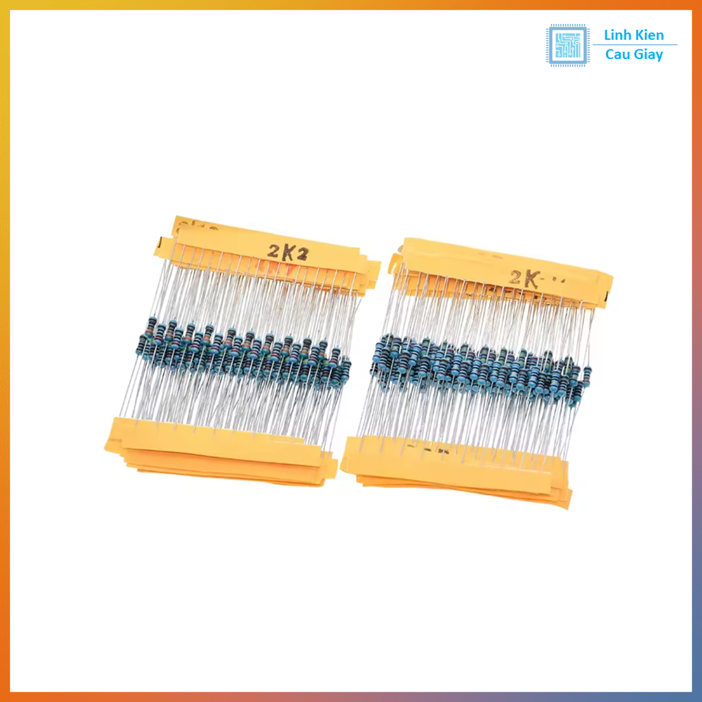 Trở vạch 1/4W 1% 0ohm đến 82ohm (50 con)