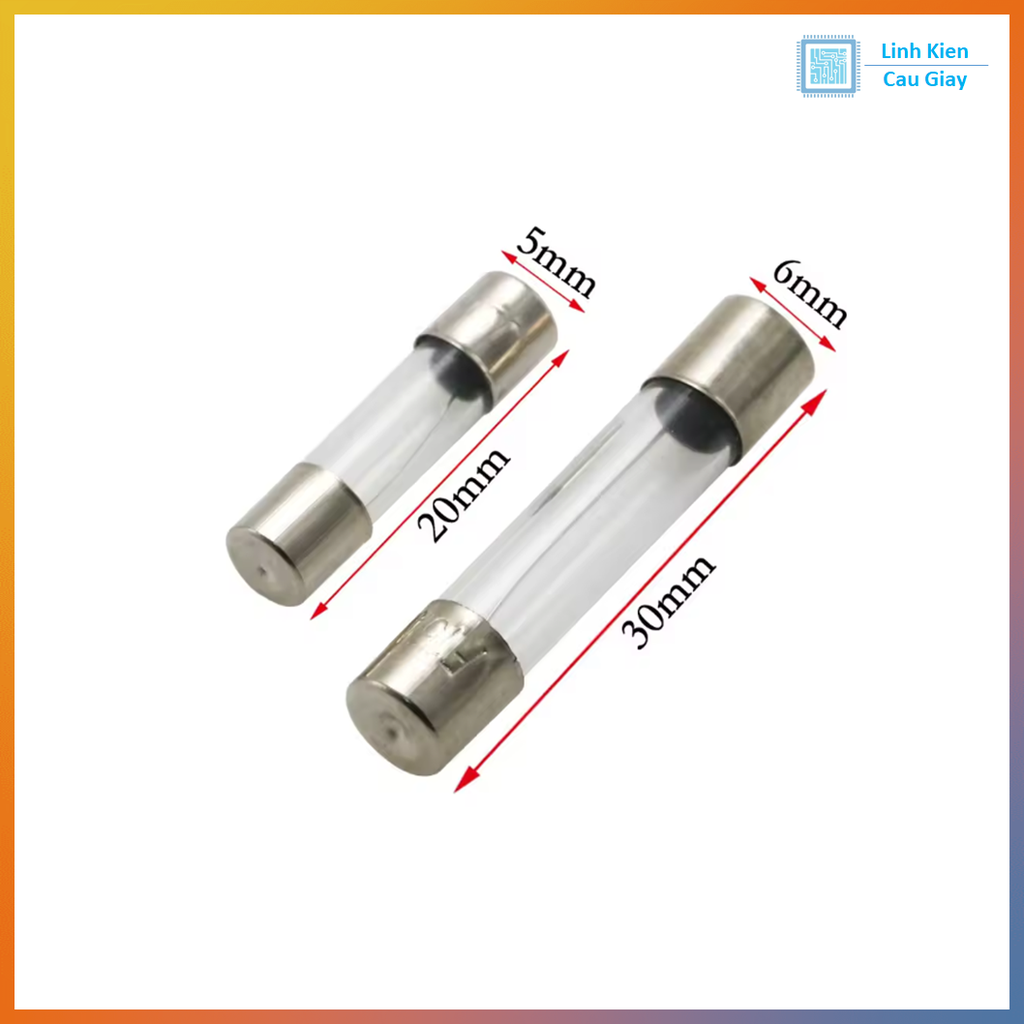 Cầu chì ống thủy tinh các loại