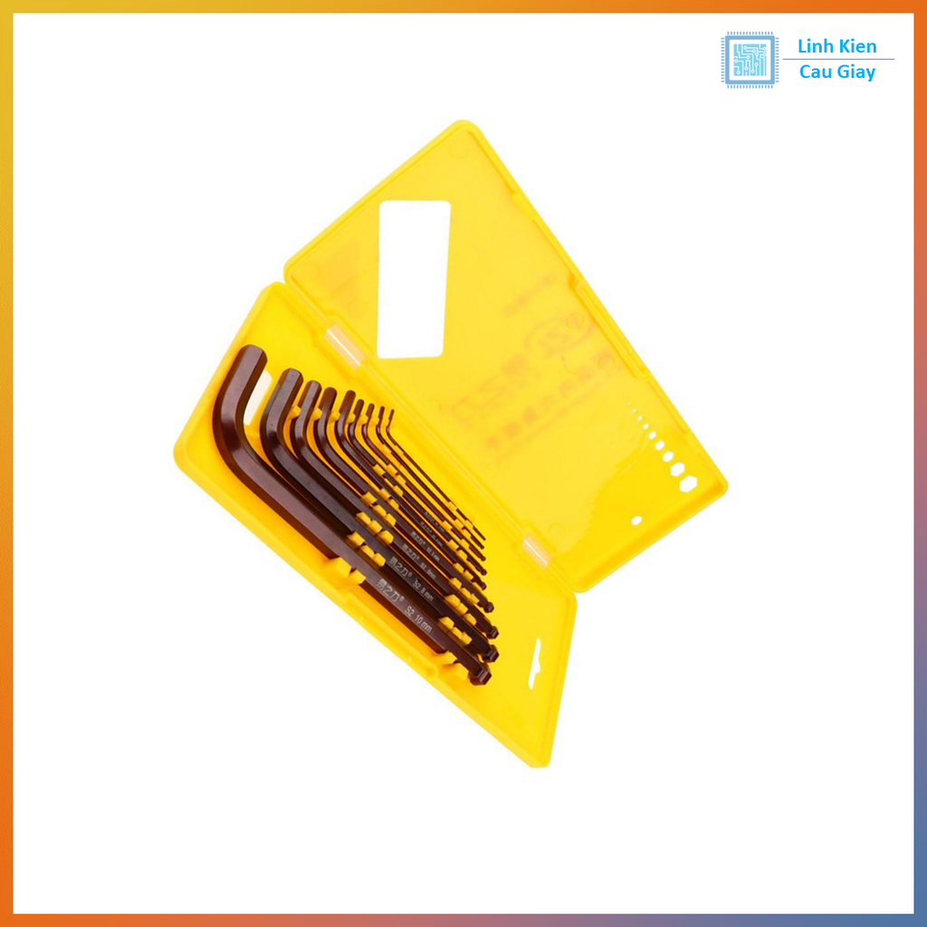 Bộ mở lục giác 9 chi tiết HRC62 hàng loại tốt