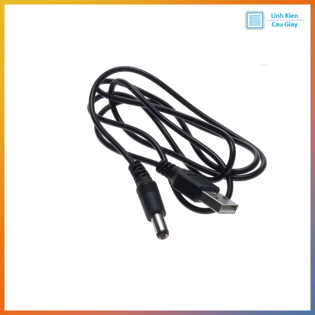 Dây Cáp Nguồn USB 5v ra 5V, 9V, 12V chân DC 5,5mm x 2.1mm