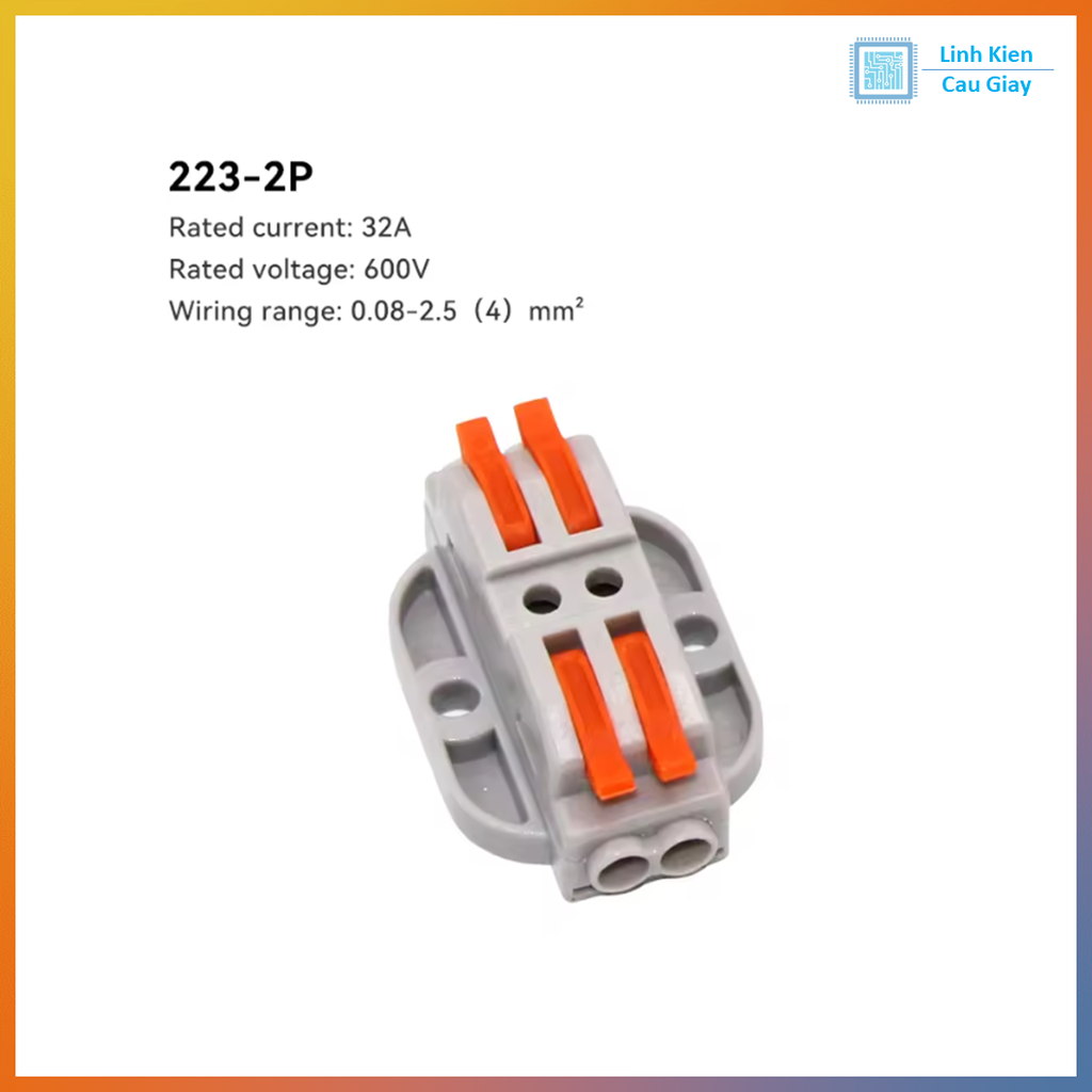 Jack Nối Dây 2 Chân SPL-2 có tai bắt ốc