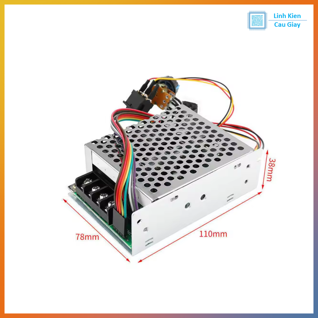 Module điều khiển tốc độ, chiều quay động cơ DC 60A hiển thị đồng hồ led